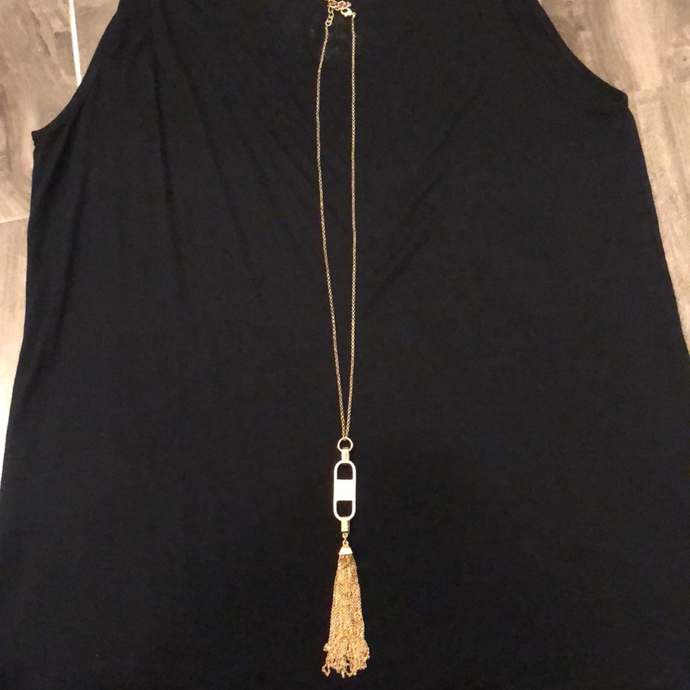 BCBG Gold Zipper Necklace *NEVER WORN*